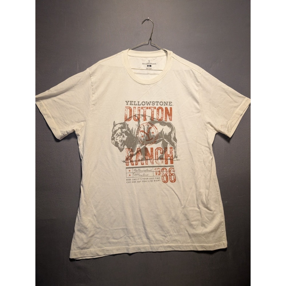 Yellowstone Dutton Ranch Ride Like Its Your Last T Shirt Mens Large White 1886